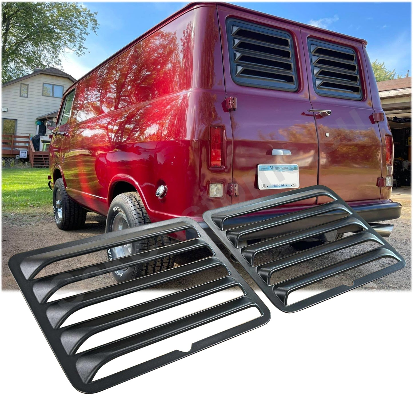 Chevrolet  G Van Rear Window Louvers Chevy