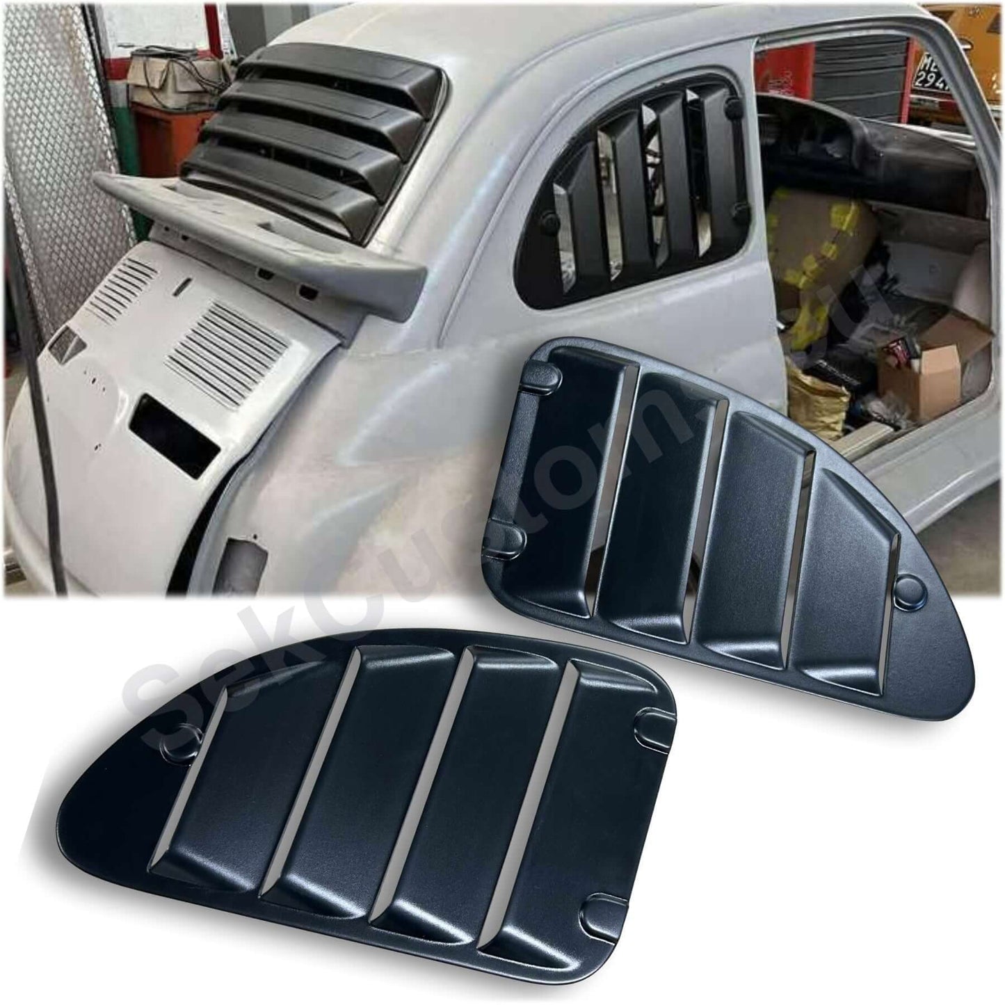 Fiat 500 Side Quarter Window Louvers