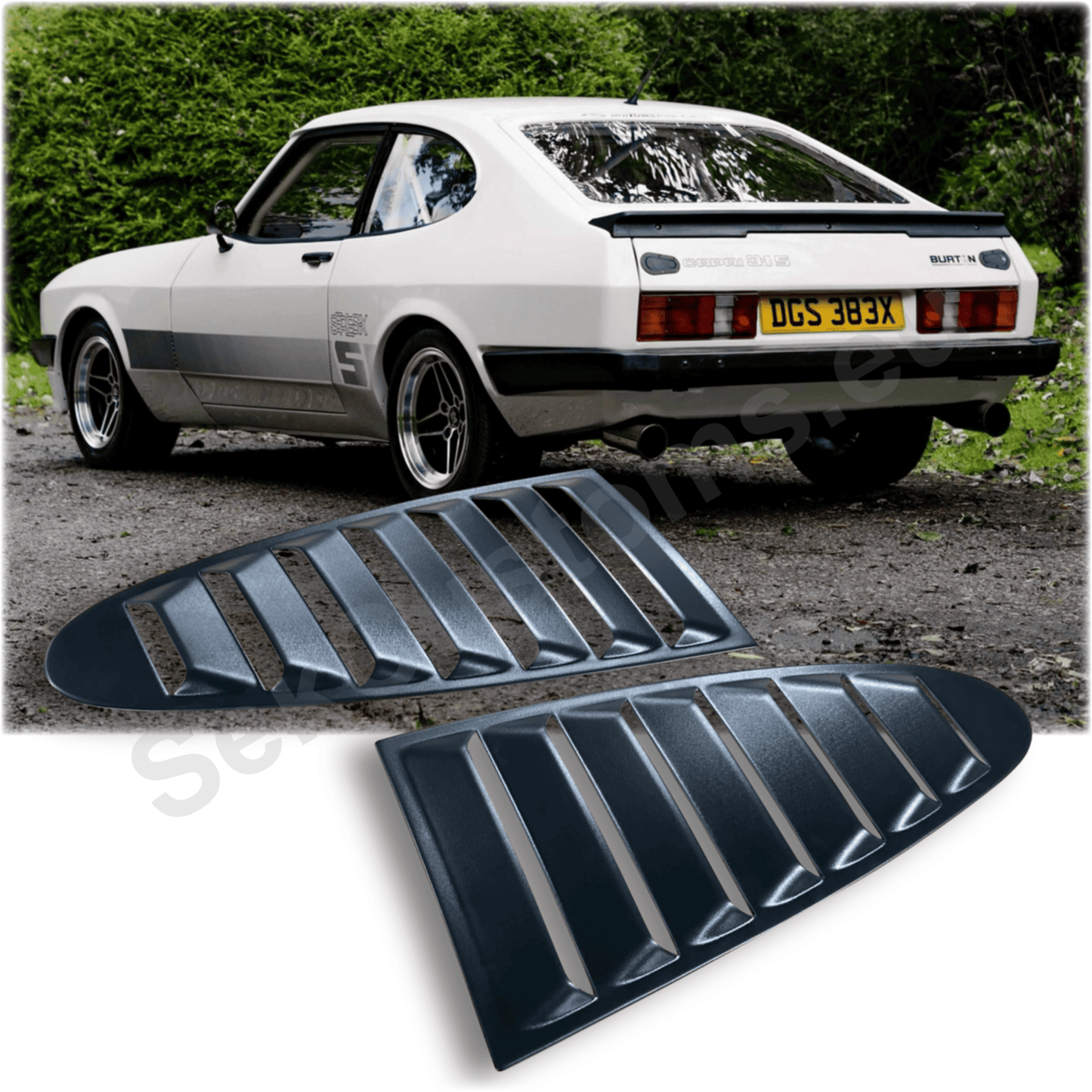 Ford Capri MK2 Side Window Louvers