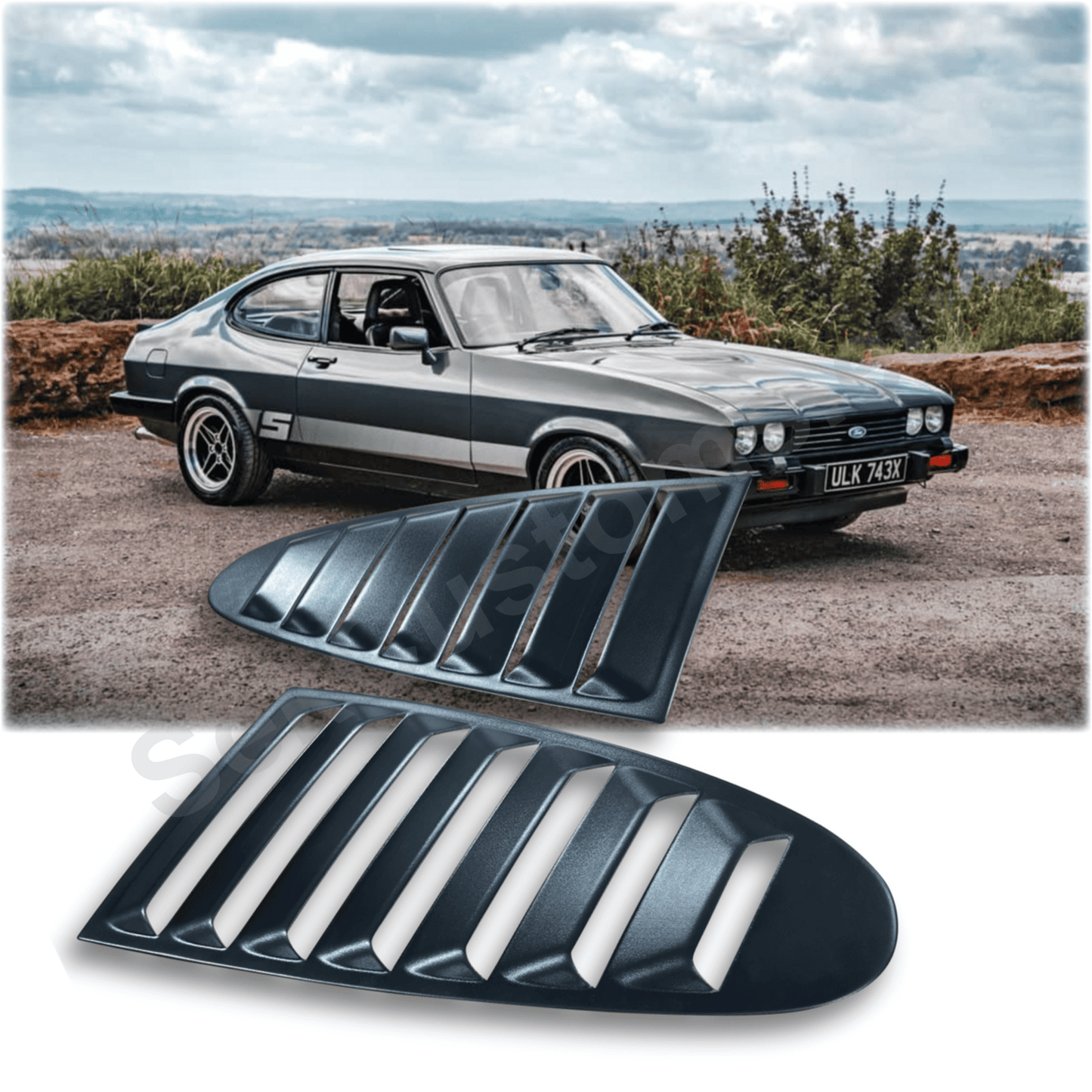 Ford Capri MK3 Side Window Louvers