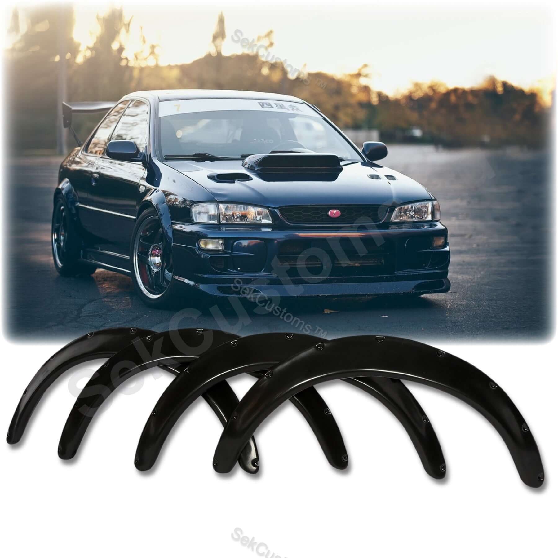 For Subaru Impreza WRX STI 4.5 Car Fender Flares Wheel Arch Body Kit Wide Trim | UK For Subaru Impreza WRX STI 4.5 Car Fender Flares Wheel Arch Body Kit Wide Trim | UK