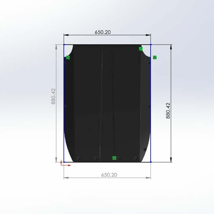 Universal Hood Scoop Dimensions