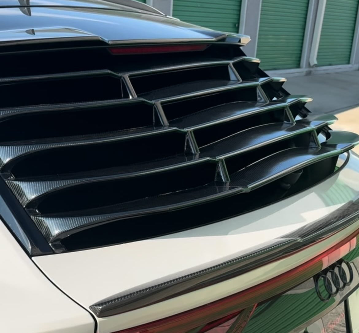 audi rs q8 rear window louver