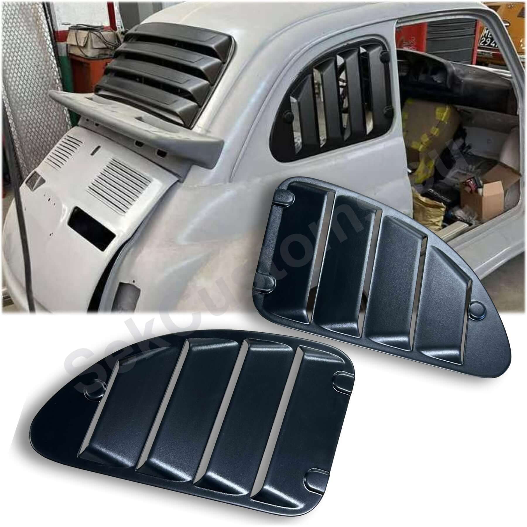 Fiat 500 Classic Rear Quarter Louvers (1957–1975) | Side Window Vents ...
