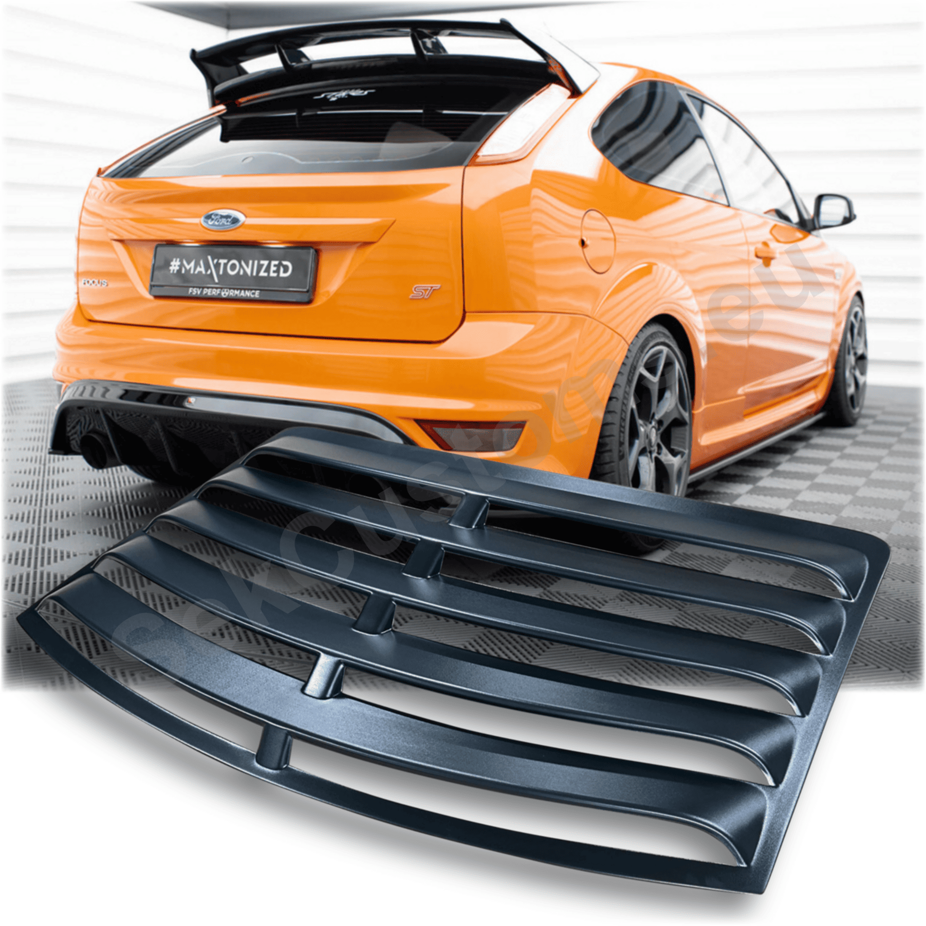 Ford Focus Rear Window Ford Focus MK2 Rear Window Louvre, Rear Window Wings– SekCustoms