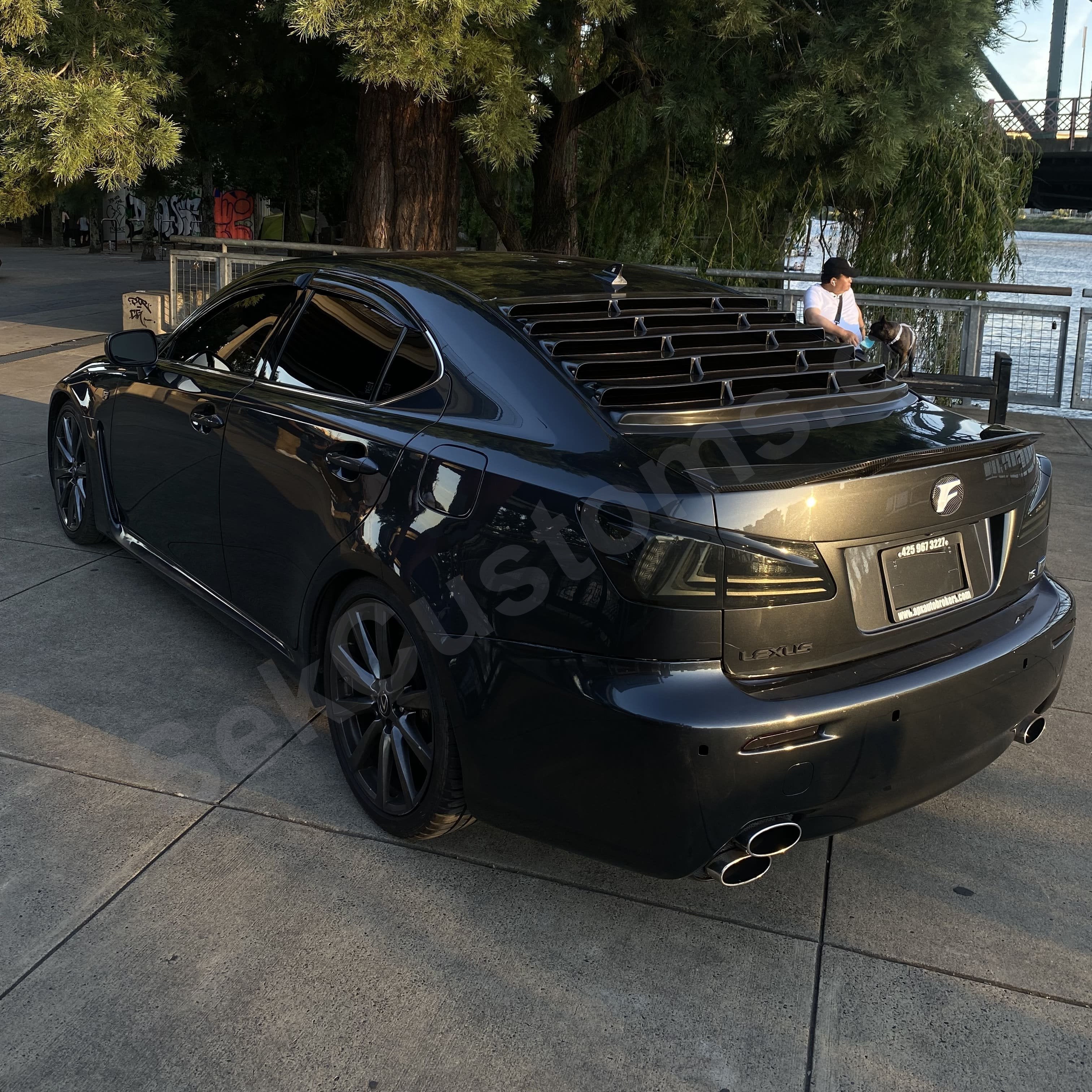 Lexus Sedan Rounded Rear Window Lexus IS Rear Window Louver (XE20)– SekCustoms