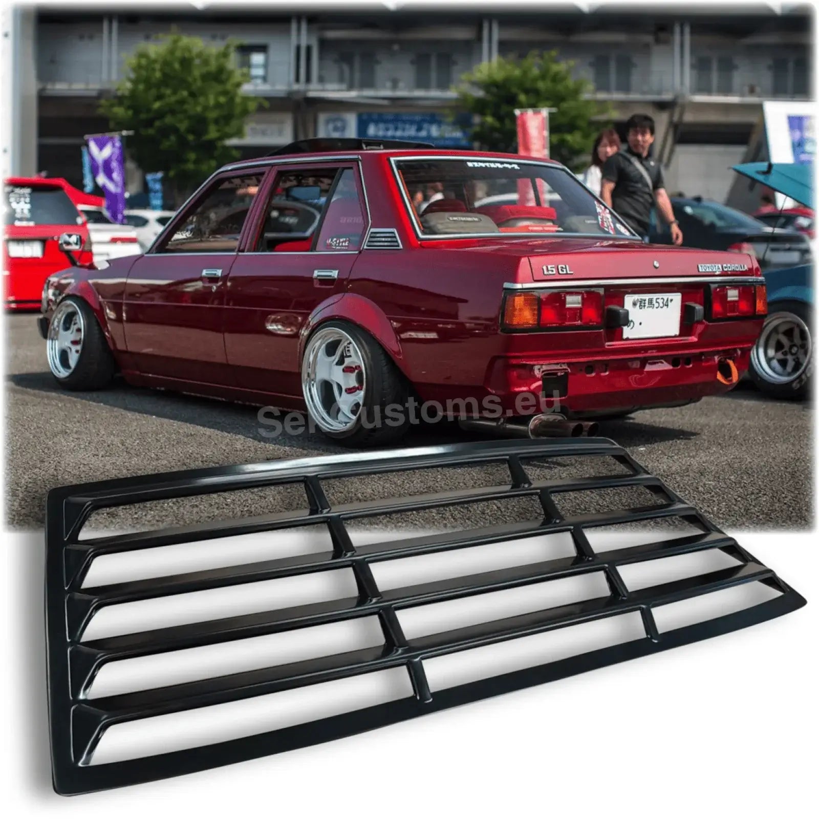 Toyota Corolla E70 Rear Window Louver KE70, Window Blinds– SekCustoms